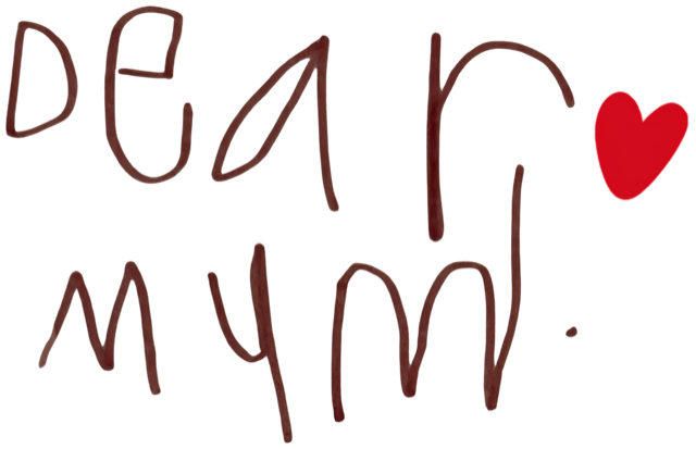 Dear Mum - Handwriting Art